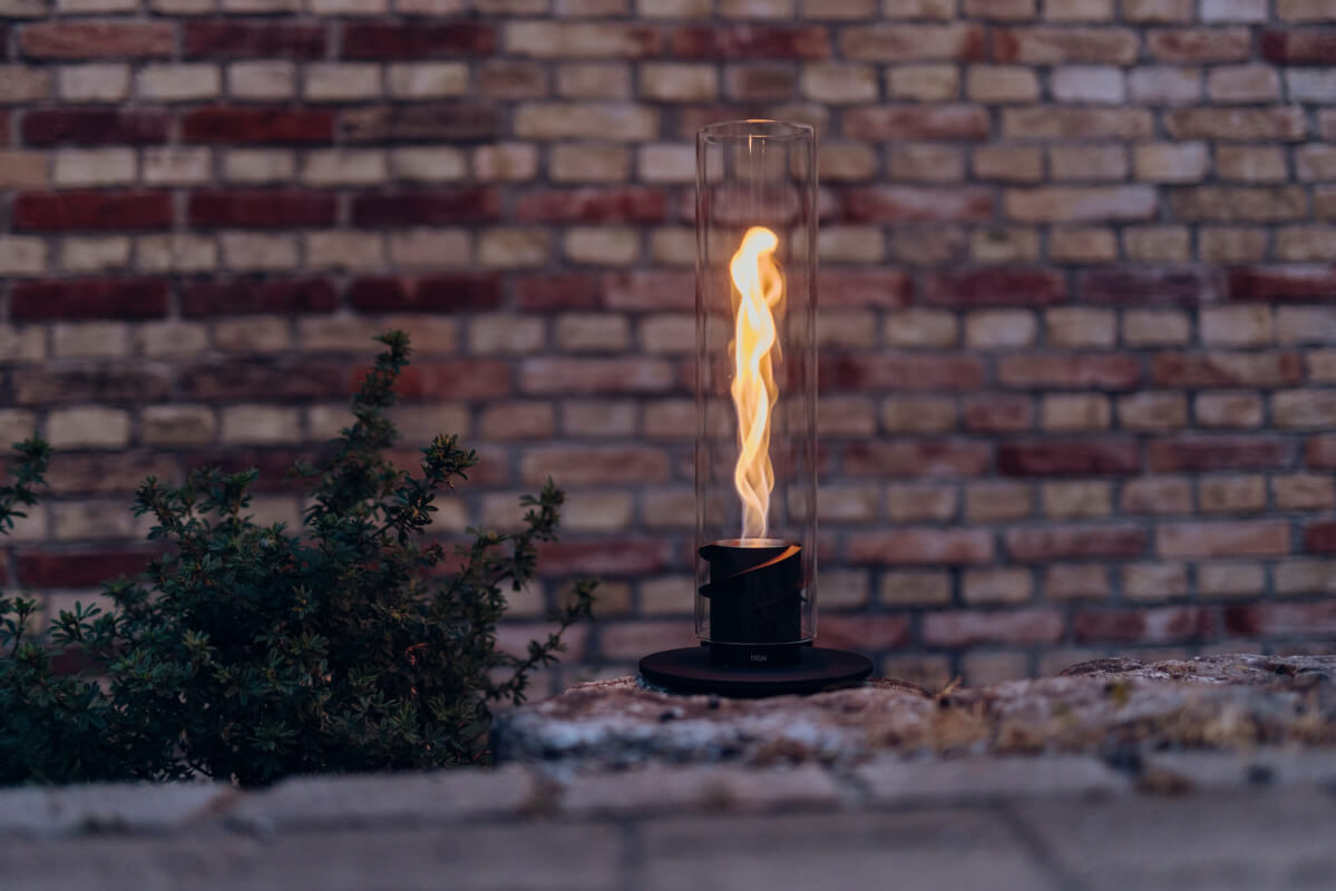 Table Top Fireplace Spin Black 900 Bio Ethanol Burner